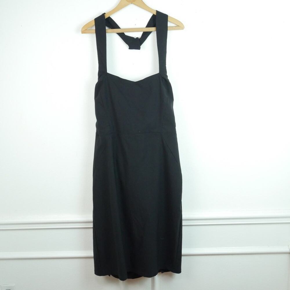 Unique Vintage 3XL Black Pencil Dress Halter Wiggle Dress Retro Pinup Rockabilly